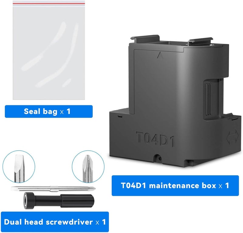 SUBLIMAKER T04D1 Maintenance Box for EcoTank ET-15000 ET-3760 ET-3850 ET-4850 ET-4760 ET-3750, T04D100 Ink Maintenance Box for ET15000 ET-4750 ET-3830 ET-5150 ET-2980 ET-3950 ET-4950 Printer, TO4D1/04D1/EWMB2 - Image 5